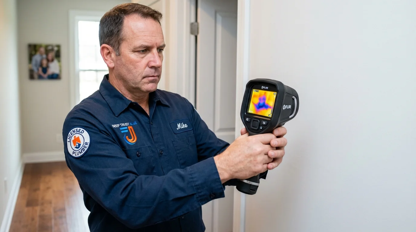 Thermal imaging leak detection by Johns Plumbing LLC in Pea Ridge